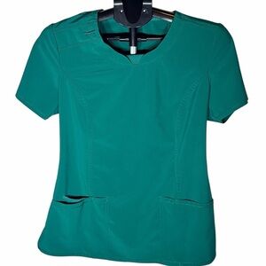 Cherokee Infinity Green Short Sleeve Women's Scrub Top Medium